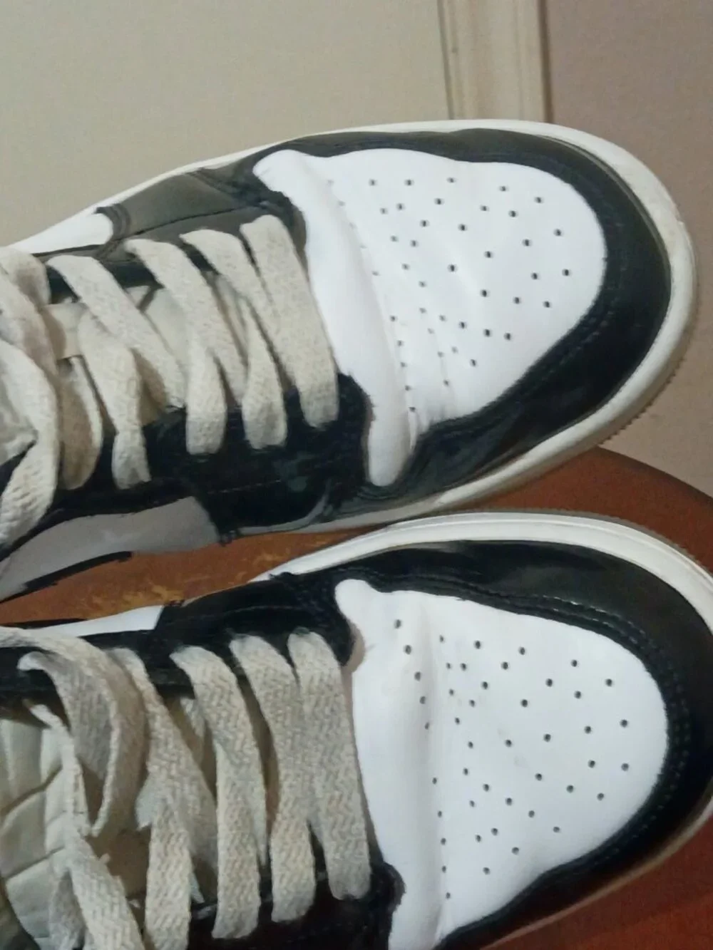 Air Jordan 1 Low SE Concord Black White Patent Leather DV1309-100 Sneaker Sz 8.5